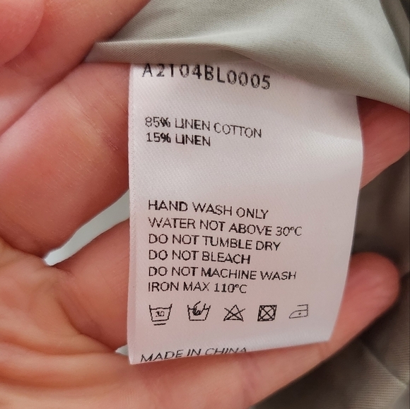 Lattelier Gray Linen-Blend V-Neck Layered Blazer XL NWT - Picture 9 of 10